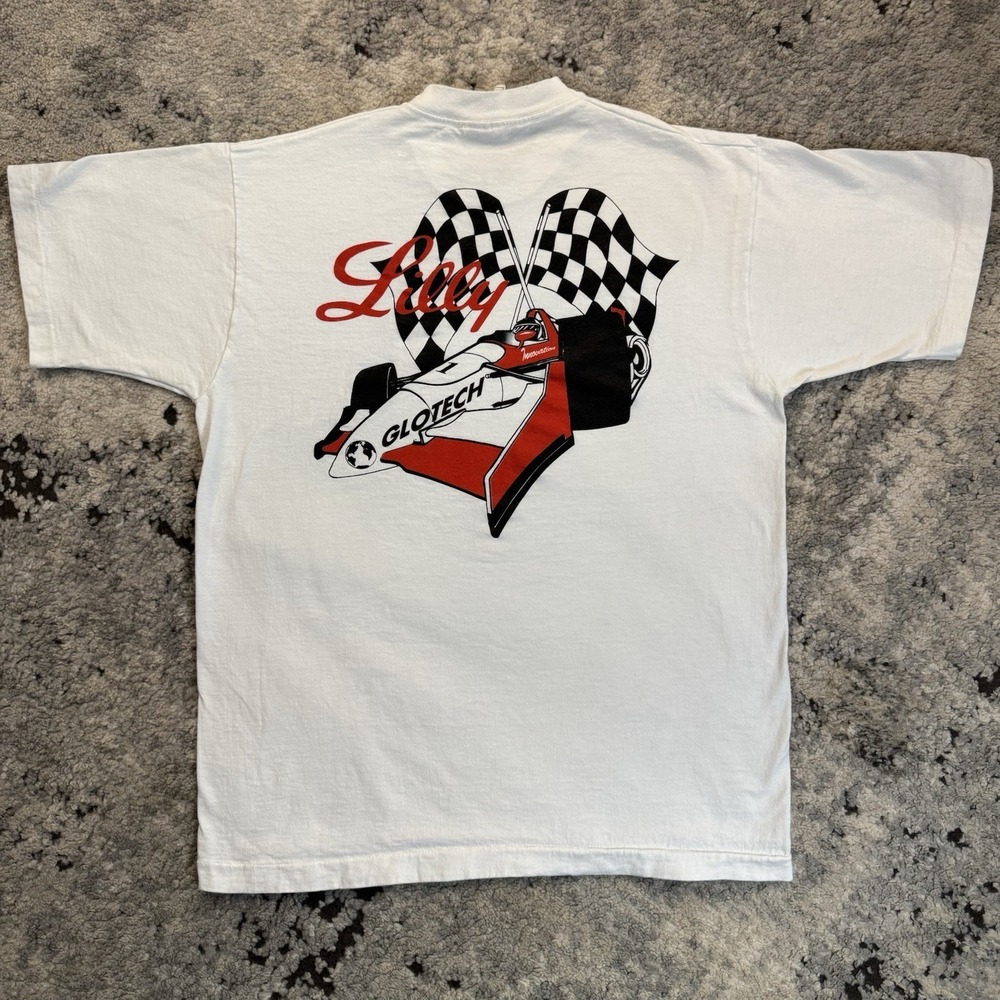 Vintage 1997 Lilly Glotech Grand Prix‎ Single Stitch FOTL Size Large